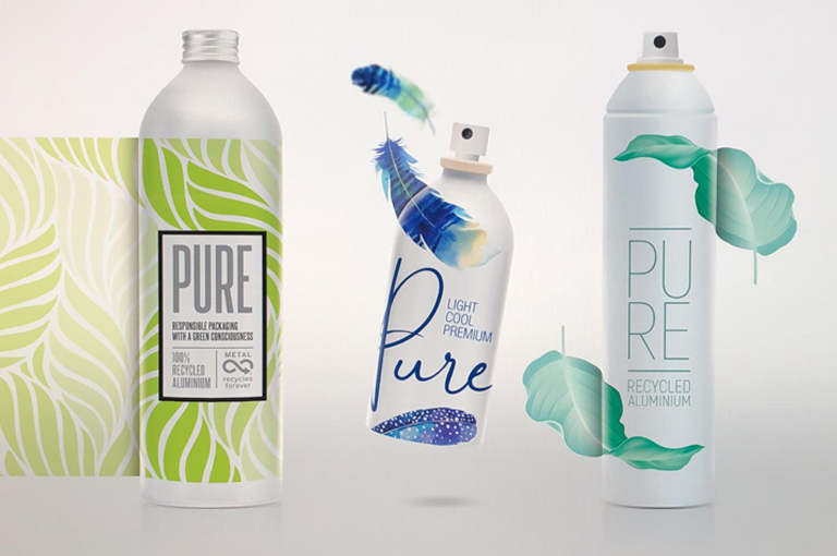 Made of 100% Recycled Aluminium Packaging - Aerosol Cans and Bottles